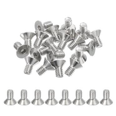 FAS 1/4-28 X 1/2" Flat Head Socket Cap Screws - 18-8 Stainless Steel, Fine Thread, Allen Drive (Pack Of 25)