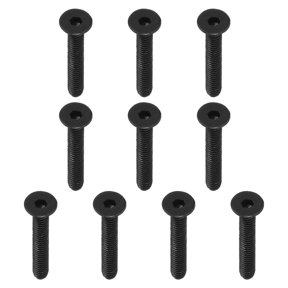 Uxcell 10Pcs 1/4-20 x 1-3/4" Flat Countersunk Head Socket Cap Screws Full Thread