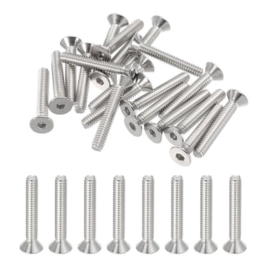 Uxcell M6 X 20mm Phillips Flat Head Countersunk Machine Screws, Metric, 10-Pack
