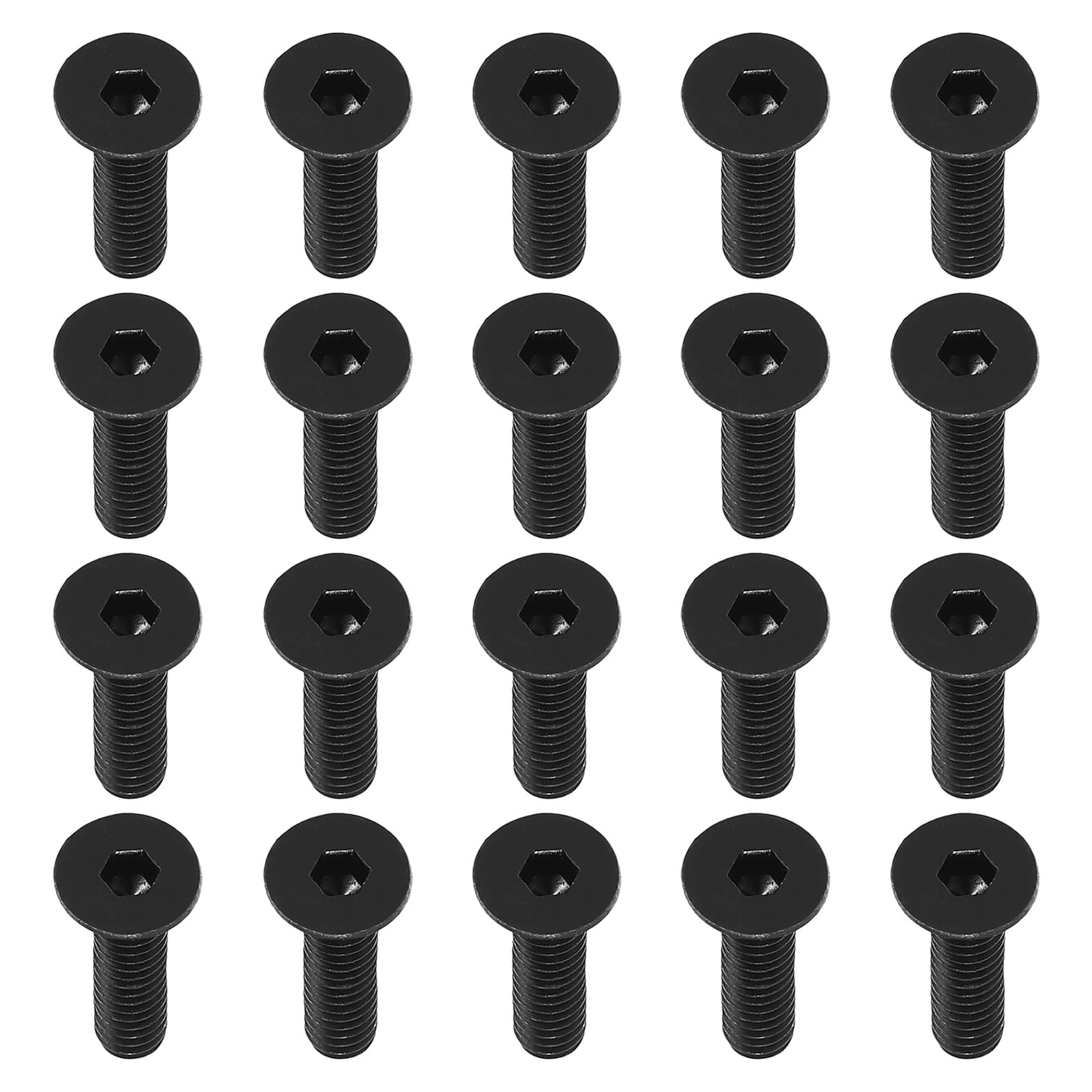 Viti Testa Piatta Esagonali Fastenere 1/4-20 X 1-1/4 – Grado 8 – Ossido Nero – 100 Pezzi - 2