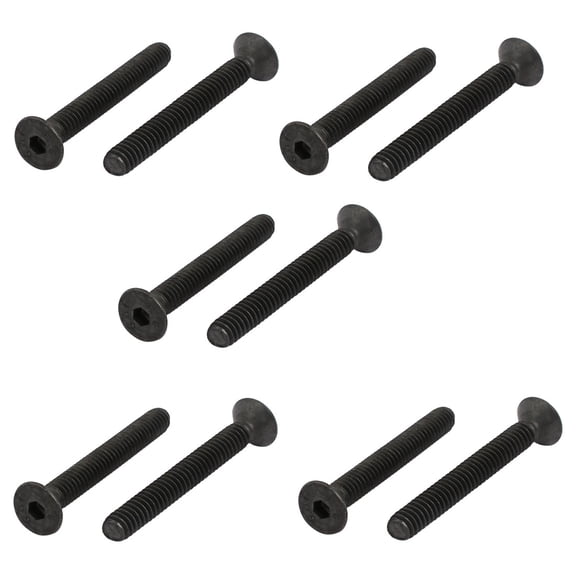 Uxcell 1/4-20 x 2" Alloy Steel Flat Head Hex Socket Cap Screw (10-pack)