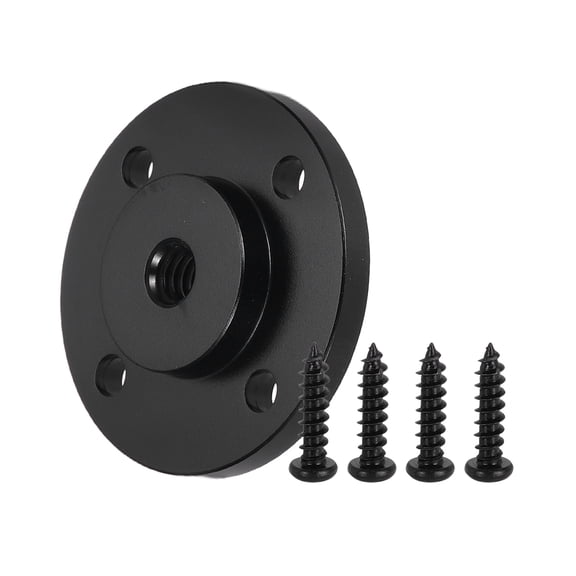 Uxcell 1/4"-20UNC Desktop Microphone Gooseneck Tube Flange Mount, Black