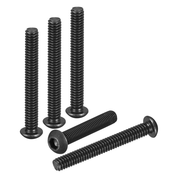 Uxcell 1/4"-20x2" Button Head Socket Cap Screws - 10Pack - Good for Road Bicycle, Mountain Bike, Auto, Motorcycle - Carbon Steel Black Oxide - Hex Drive Fasteners