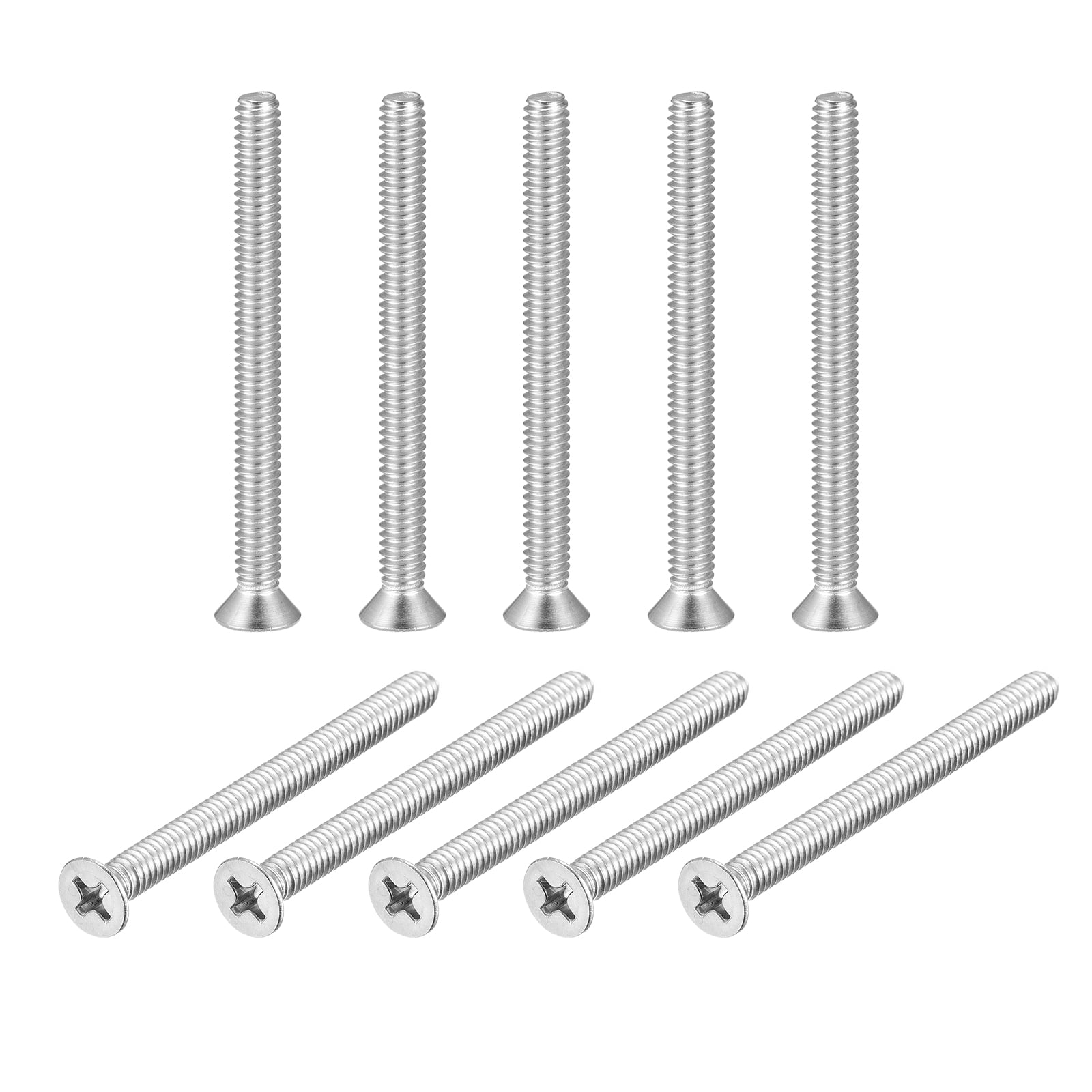 Uxcell 60-Pack #8-32 X 1-1/2 Inch Flat Head Machine Screws – Phillips Drive, 304 Stainless Steel