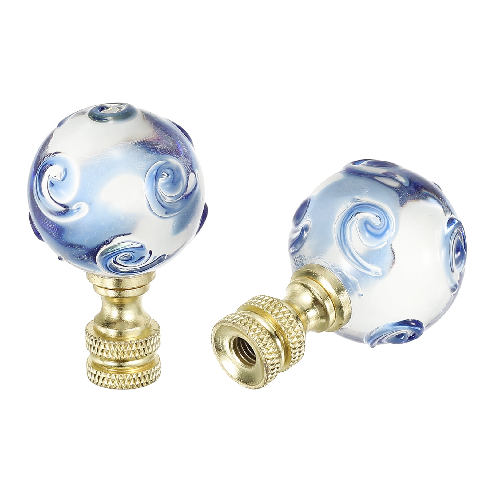 2-Pack Bronze Ball Lamp Finials – Dual-Thread Design For Table & Floor Lamps, 1/4-27 & 1/8 IP Threads