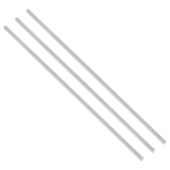 Uxcell 1/4"-28 UNC 304 Stainless Steel Fully Threaded Rod, 3Pcs 11.8" Length Long Threaded Screw Right Hand Threads All Threaded Rod Studs for Anchoring Bolt, Clamps, Hangers and U-Bolts