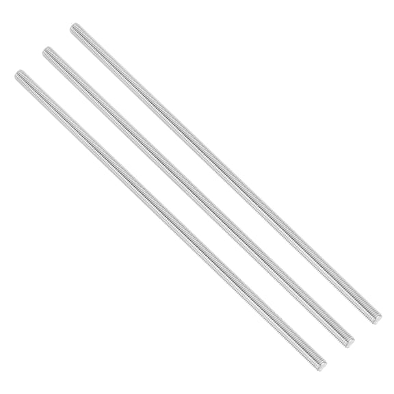 Uxcell 1/4"-28 UNC 304 Stainless Steel Fully Threaded Rod, 3Pcs 7.9" Length Long Threaded Screw Right Hand Threads All Threaded Rod Studs for Anchoring Bolt, Clamps, Hangers and U-Bolts