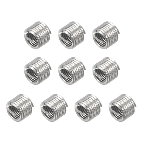 Uxcell 1/4-28 UNF 1.5D 304 Stainless Steel Wire Thread Inserts Screw Repair Sleeve 10 Pack