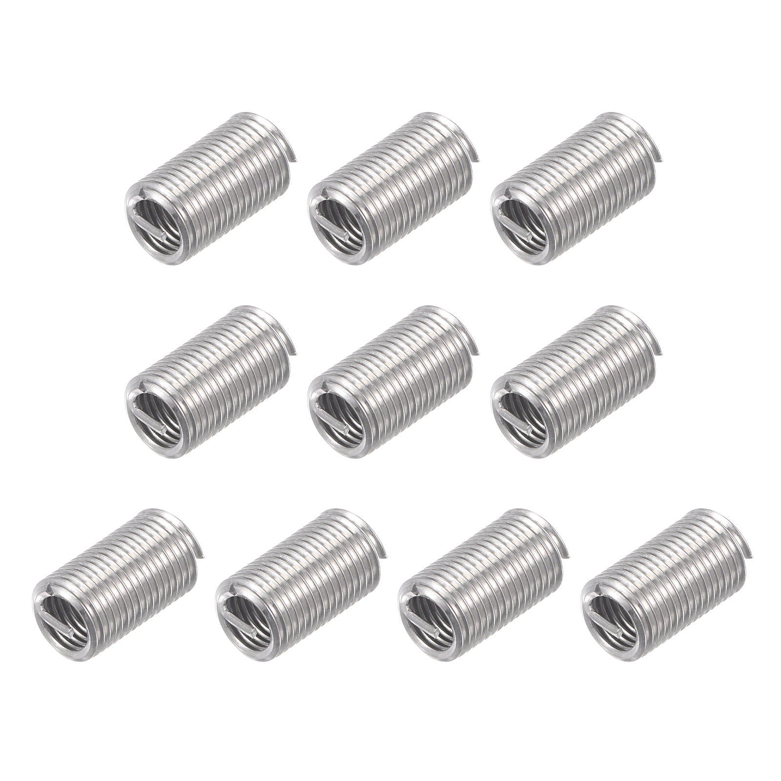 Wire Rack Screw Inserts Uxcell 1/4-28 UNF 3.0D 304 Stainless Steel Wire Thread Inserts Screw ...