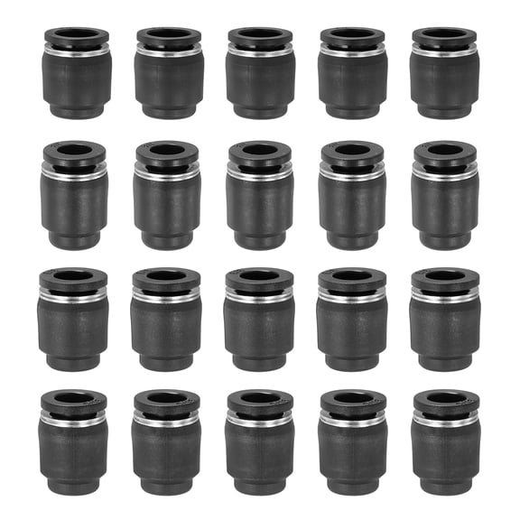 Uxcell 1/4 5/16 3/8 1/2 Inch Push to Connect Air Fitting Plugs Pneumatic Cap Style Plug 20 Pack