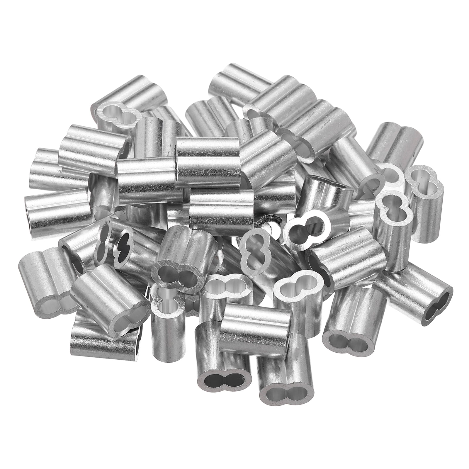 Uxcell 1/4" 6mm Aluminum Crimping Loop Sleeve Double - View #6