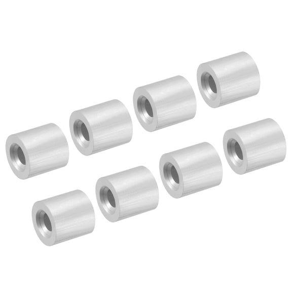 Uxcell 1/4"/6mm Wire Rope Stop Sleeve,Aluminum Crimping Loop Sleeve,Silver, 20 Pack