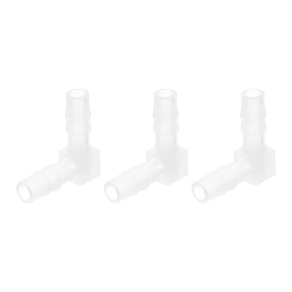 Uxcell 1/4" 90 Degree Elbow Hose Barb, 3Pack Aquarium Air Valve Connector Tubing for Fish Tank Pond Air Line