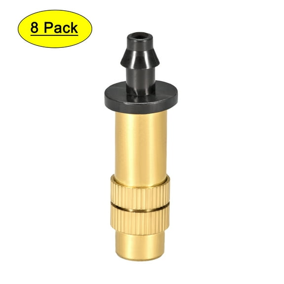 Uxcell 1/4" Barb Micro Copper Sprinklers Adjustable Spray 8 Pack