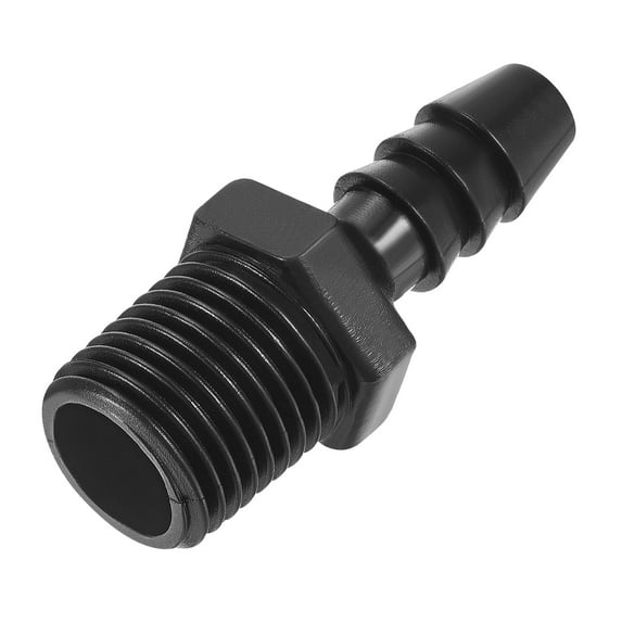 Uxcell 1/4" Barb x 1/4" NPT Male Thread Tube Connector Plastic Hose Fittings