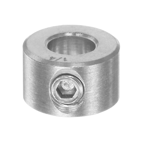 Uxcell 1/4" Bore 304 Stainless Steel Set Screw Shaft Collars, 1/2" OD, 1/3" Width