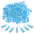 thumbnail image 1 of Uxcell 1.4" Colored Clothes Pins, 60Pcs Mini Colorful Plastic Clothes Clips Strong Grip Photo Clips for Pictures Hanging Clothes Decorative Crafts, Transparent Blue, 1 of 6