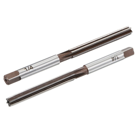 Uxcell 1/4" H8 Accuracy Alloy Tool Steel 6 Flutes Hand Reamer Milling Cutter 2 Pack
