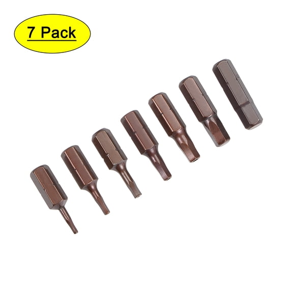 Uxcell 1/4" Hex Shank 0.98" Length H1.5-H6 Magnetic Hex Screwdriver Bit Set S2 Steel