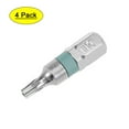 thumbnail image 1 of Uxcell 1/4" Hex Shank 1" Length T10 S2 Steel Security Torx Screwdriver Bit 4 Pack, 1 of 5