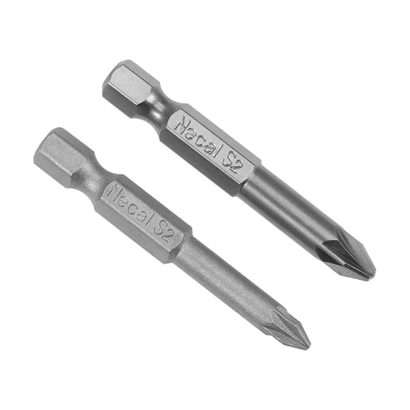 Uxcell 1/4" Hex Shank 2" Length #1 #2 Pozi Magnetic Screwdriver Bit Set S2 Steel