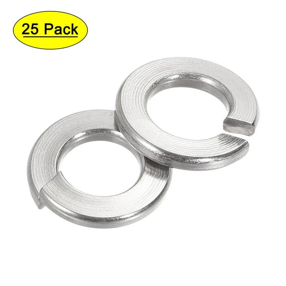 Uxcell 1/4-Inch 304 Stainless Steel Split Spring Lock Washer 25 Pack