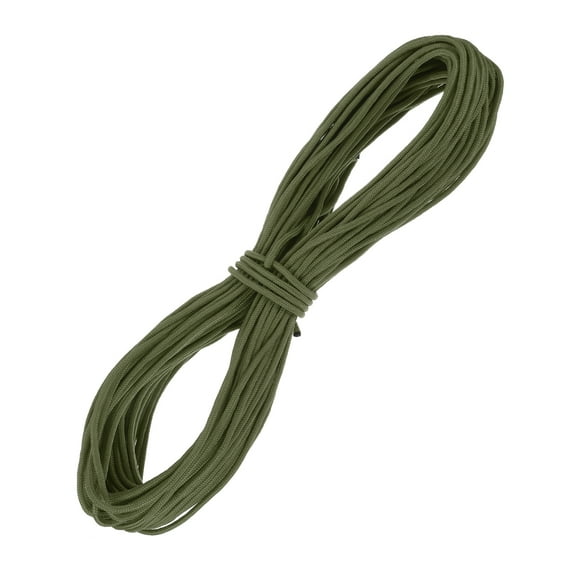 Uxcell 1/4 Inch 90 Feet Polypropylene Rope,Solid Braided Utility Rope for Camping,Flag Pole,Clothesline,Outdoor,Army Green