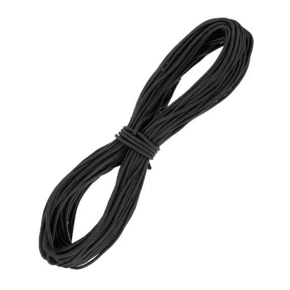 Uxcell 1/4 Inch 90 Feet Polypropylene Rope,Solid Braided Utility Rope for Camping,Flag Pole,Clothesline,Outdoor,Black