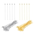 thumbnail image 1 of Uxcell 1.4 Inch Ball Pins, Jewelry Making Headpins Straight Pins Findings Bendable for DIY Craft Bracelet Necklace Earring Pendant Making Supplies-400Pcs(Silver Gold), 1 of 7
