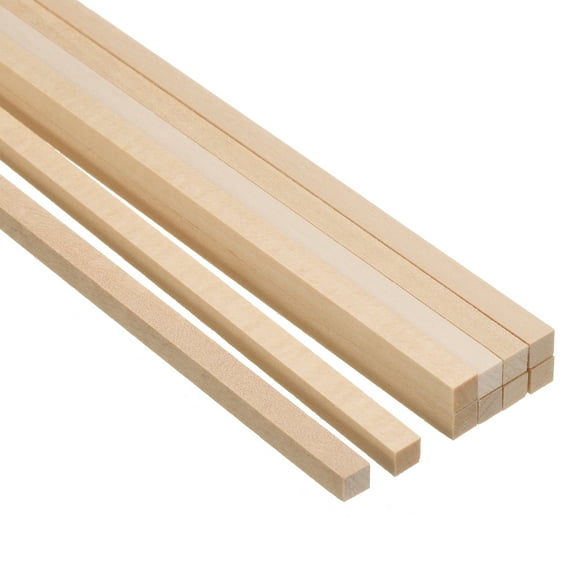Uxcell 1/4 Inch Dowel Rods Wood Sticks 12 Inch Long Square Wooden Dowels 10 Pcs