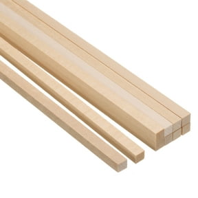 Uxcell 1/4 inch Dowel Rods Wood Sticks 12 inch Long Square Wooden Dowels 10Pcs