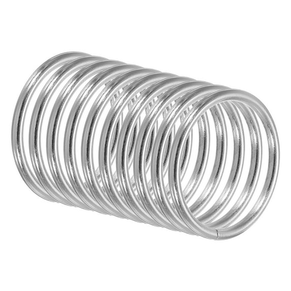 Uxcell 10pcs Dream Catcher Rings, Metal Macrame Wreath Floral Hoop Silver Tone 1.4 in