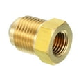 thumbnail image 1 of Uxcell 1 pcs Flare Connector SAE 45 Degree Flare Brass Adapter Flare Pipe Fitting 1/4" Female Flare x 3/8" Male Flare, 1 of 7