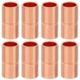 thumbnail image 1 of Uxcell 1/4 Inch ID Copper Coupling Fittings, 8 Pcs Rolled Tube Stop Straight Pipe Fitting Welding Joint for HVAC, 1 of 5
