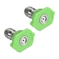 thumbnail image 1 of Uxcell 1/4 Inch Stainless Steel Flat Fan 25 Degree 1.2mm Orifice Diameter Nozzle 2 Pack, 1 of 5