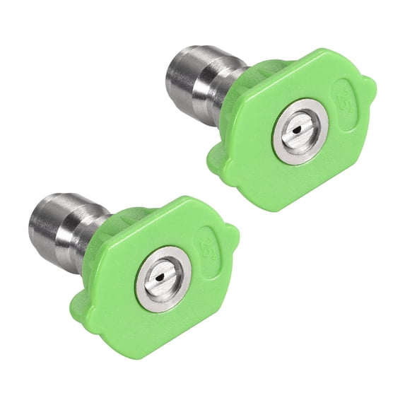 Uxcell 1/4 Inch Stainless Steel Flat Fan 25 Degree 1.2mm Orifice Diameter Nozzle 2 Pack