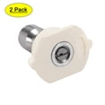 thumbnail image 1 of Uxcell 1/4 Inch Stainless Steel Flat Fan 40 Degree 1.2mm Orifice Diameter Nozzle 2 Pack, 1 of 5