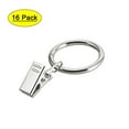 thumbnail image 1 of Uxcell 1.4" Inner Dia 3.5mm Thick Curtain Clip Rings Metal Chrome Plated 16 Pack, 1 of 6