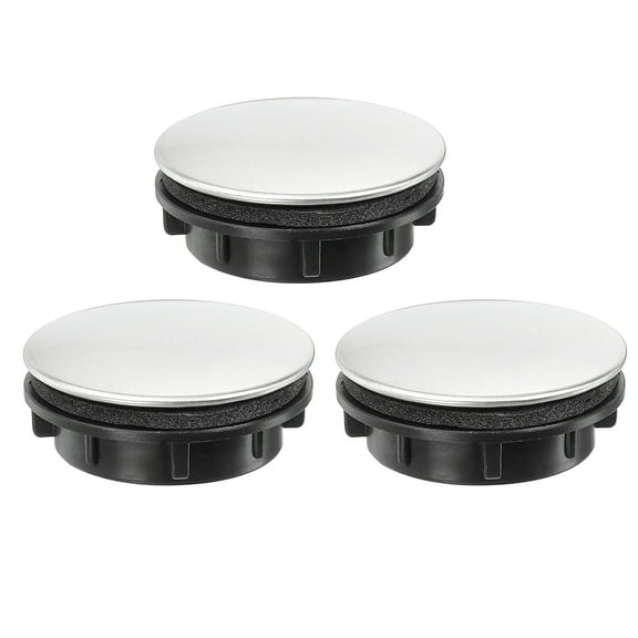 Uxcell 1.4" Kitchen Sink Hole, 3 Pcs Stainless Steel Faucet Hole Covers Sink Caps Plate Stopper Plug