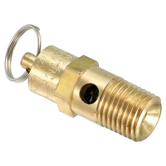 Uxcell 1/4 Male NPT Safety Valve, 1 Pack Pressure Release Valve, 200 PSI Set Pressure
