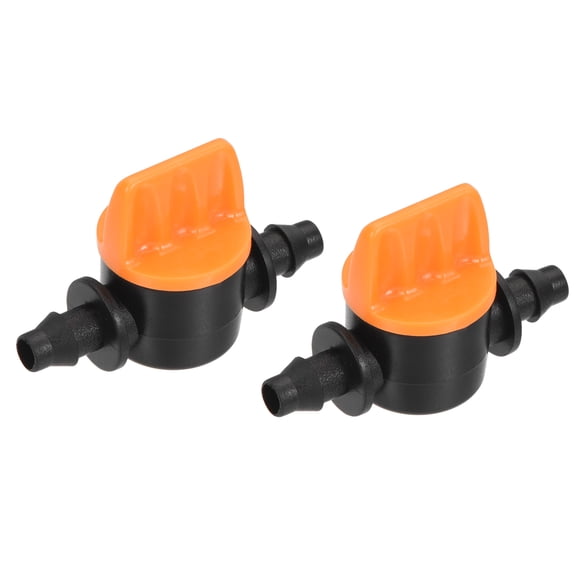 Uxcell 1/4" Micro Barb Connector Shut Off Switch Ball Valve Plastic for Irrigation Tube 2 pcs