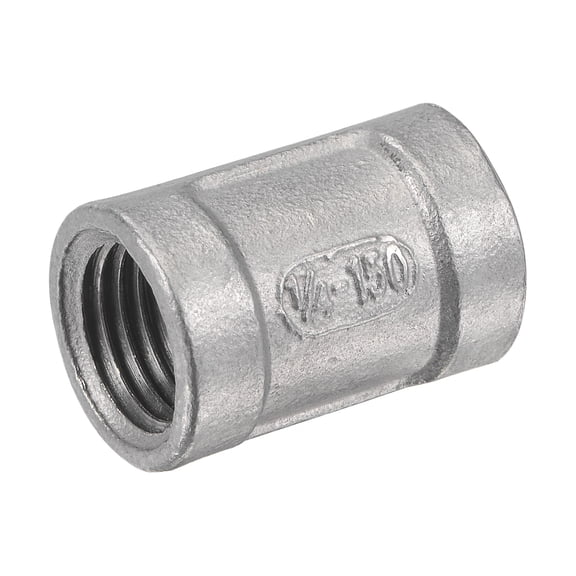 Uxcell 1/4 NPT Female Thread Straight Pipe Fitting Connector 304 Stainless Steel