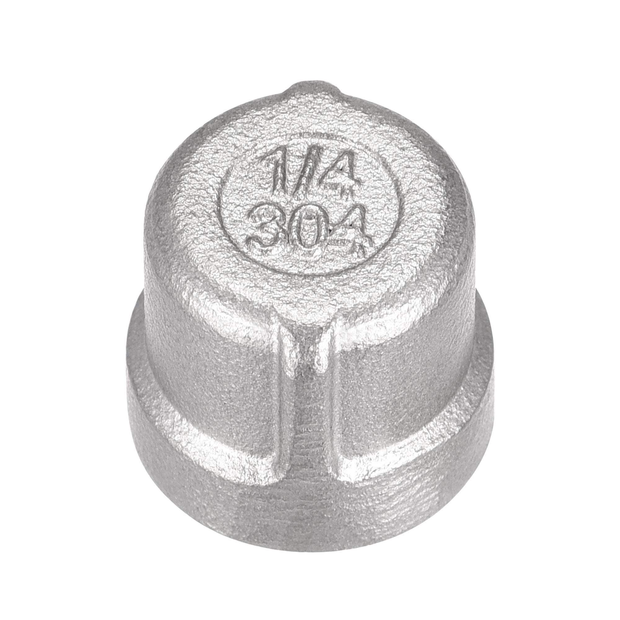 Stainless Steel Pipe Fitting, Pipe Cap, 1/2 in. Female NPT