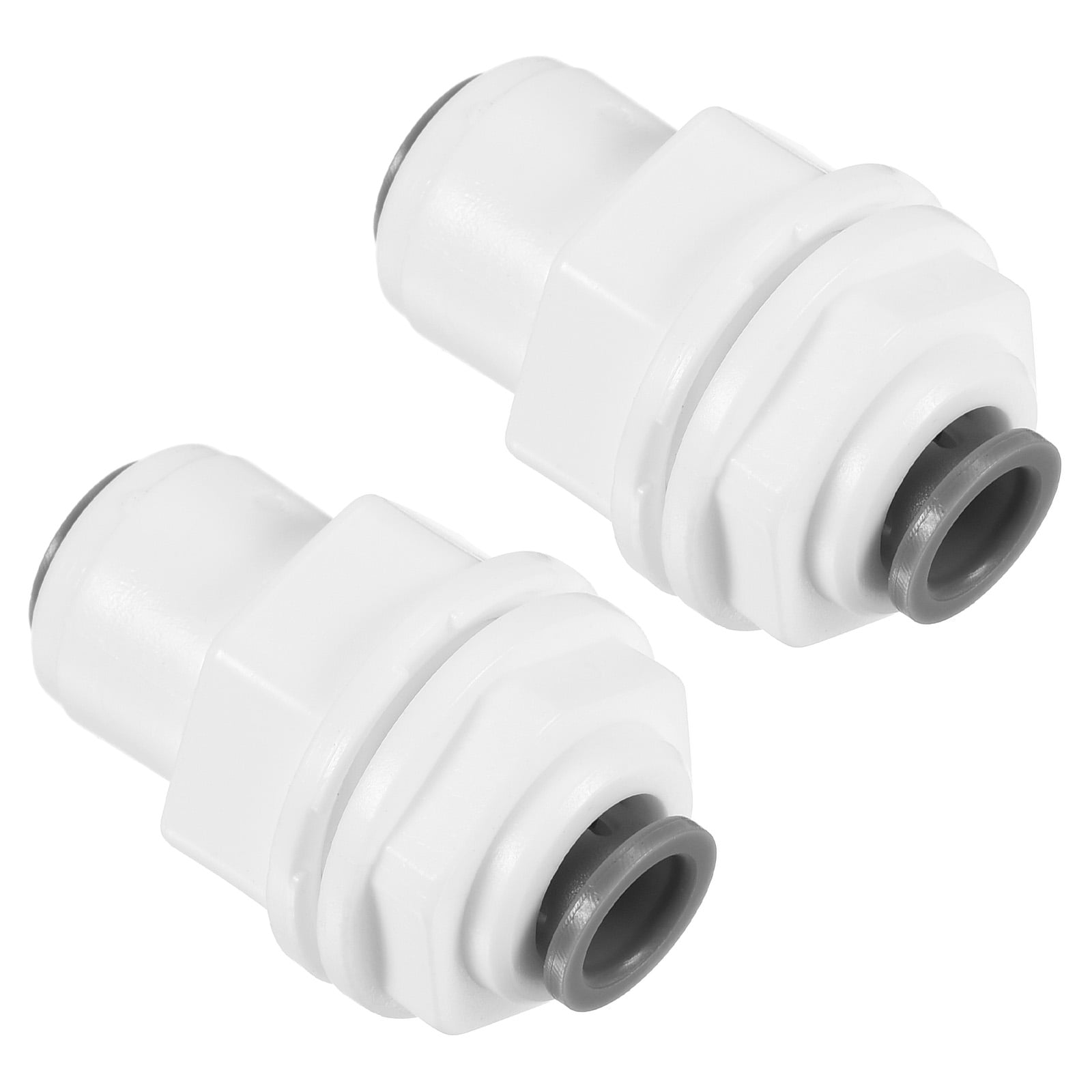 uxcell-1-4-push-to-connect-bulkhead-fittings-2-pack-straight-white
