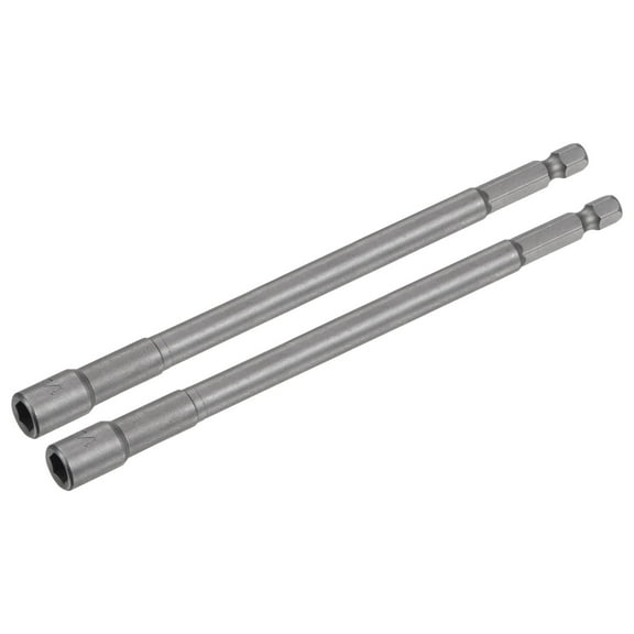 Uxcell 1/4" Quick-Change Hex Shank 1/4" Magnetic Nut Driver Bit, 6" Length SAE 2 Pack