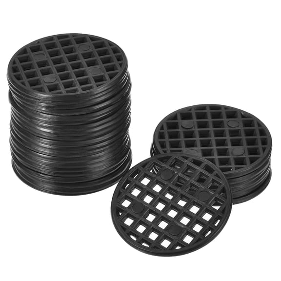 Uxcell 1.4" Round Flowerpot Hole Mesh Pad Grid Screen Mat Plastic Black 50pcs