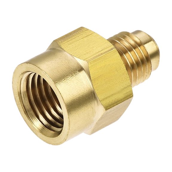 Uxcell 1/4 SAE Flare Male  to 1/4NPT Female Tubing Adaptor Brass Pipe Fitting