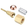 thumbnail image 1 of Uxcell 1/4" SAE Pneumatic Air Line Tube Fitting, 1 Set Brass Pipe Fitting Kit Adapter Connector, Style 1, 1 of 5