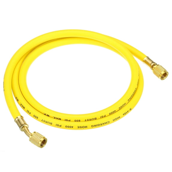 Uxcell 1/4 SAE Refrigerant Charging Hose 4.9ft 800PSI HVAC Hose for Air Conditioner Manifold Gauge Yellow