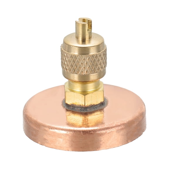 Uxcell 1/4" SAE Service Access Valve with 1 1/4" ID Copper Pipe End Cap and Valve Core Remover